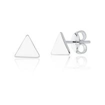 Brinco Triângulo Chapinha - Prata 925 - Joia Feminina Brinco Triângulo Chapinha - Prata 925 - Joia Feminina