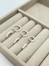 Brinco Trio Argola Cravejada