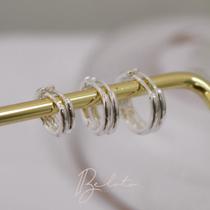 Brinco trio argolinha basic prata Brinco trio argolinha basic prata