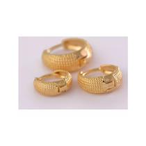 Brinco Trio Argolinhas Grossas Folheado em Ouro 18k