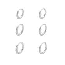 Brinco Trio de Argola Cravejada Manu