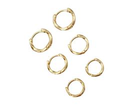 Brinco trio de Argolas articulado banhado a Ouro 18K