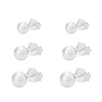 Brinco Trio de Bolas Dora Prata 925