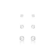 Brinco Trio Prata 925 Ponto de Luz 1,5 Brinco Trio Prata 925 Ponto de Luz 1,5