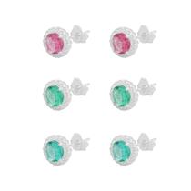 Brinco Trio Três Cores Pastel Bruna