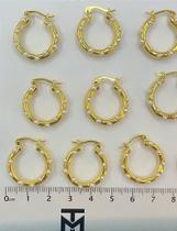 Brinco Tubo com Pérolas - Banho de Ouro 18K - Par de Bijuterias Finas Brinco Tubo com Pérolas - Banho de Ouro 18K - Par de Bijuterias Finas