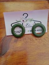 Brinco verde modelo Argola Brinco verde modelo Argola