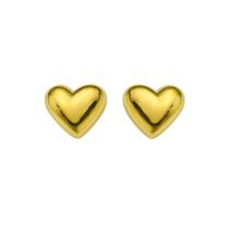 Brinco Vih Triny Coração Médio Banhado a Ouro Brinco Vih Triny Coração Médio Banhado a Ouro