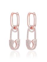 Brinco zircão ouro rosa Brinco zircão ouro rosa
