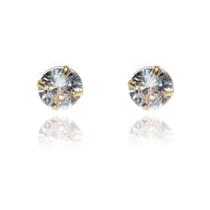 Brinco Zircônia Banhado A Ouro 18K