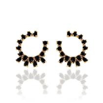 Brinco Zircônia Banhado A Ouro 18K