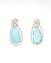 Brinco zirconia citrino / Dois em um Brinco zirconia citrino / Dois em um