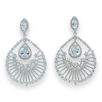 Brinco Zircônia Cristal Leque BC4236