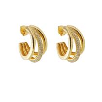 Brinco zirconia elienejoias banhado ouro 18k Brinco zirconia elienejoias banhado ouro 18k