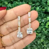 Brinco Zirconia Folheado A Ouro Brinco Zirconia Folheado A Ouro