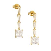 Brinco Zirconia Folheado A Ouro Brinco Zirconia Folheado A Ouro