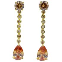 Brinco Zircônia Gota Pêndulo Semijoia Akasaki BC0947 Brinco Zircônia Gota Pêndulo Semijoia Akasaki BC0947