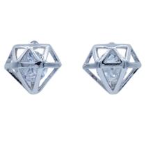 Brinco Zircônia Lapidado Brilhante Semijoia Akasaki BC2842 Brinco Zircônia Lapidado Brilhante Semijoia Akasaki BC2842