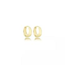 Brinco Zoe Argola Fechada Click Menor Banhado em Ouro 18k Brinco Zoe Argola Fechada Click Menor Banhado em Ouro 18k