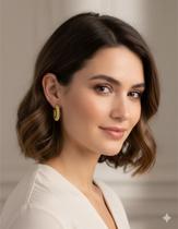 Brincos Argola Dourados, Design Espiral Texturizado, Metal Dourado, Estilo Moderno