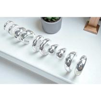 Brincos Argola e Gota Cor Prata Kit 5 Pares Modelos Variados