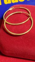 Brincos Argola Ouro 18 Kilates Peso 3.70 Gramas 35 mm x 2 mm Brincos Argola Ouro 18 Kilates Peso 3.70 Gramas 35 mm x 2 mm