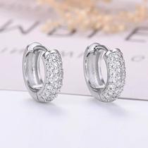 Brincos Argola Prata 925 Zircônia Luxo Minimalista Acessórios Brincos Argola Prata 925 Zircônia Luxo Minimalista Acessórios