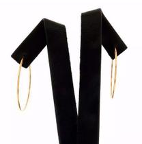 Brincos Argola Redonda Grande 5cm Ouro 18k 750