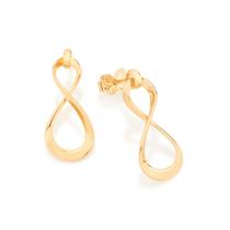 Brincos banhado ouro 3x 24k 18k e 22k feminino rommanel liso no formato irregular 523306 Brincos banhado ouro 3x 24k 18k e 22k feminino rommanel liso no formato irregular 523306