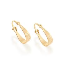 Brincos banhado ouro 3x 24k 18k e 22k femininos argola pequenos infantil rommanel 520006