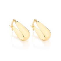 Brincos banhado ouro 3x 24k 18k e 22k femininos argola pequenos lisa u rommanel 522906
