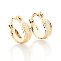 Brincos banhado ouro 3x 24k 18k e 22k femininos argola pequenos rommanel com desenhos 524014