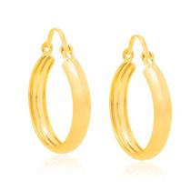 Brincos banhado ouro 3x 24k 18k e 22k femininos argola rommanel larga 520284