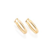 Brincos banhado ouro 3x 24k 18k e 22k femininos argola rommanel lisa oval 520808