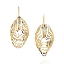 Brincos banhado ouro 3x 24k 18k e 22k femininos argolas grandes rommanel vários fios pendurado 523609