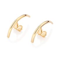 Brincos banhado ouro 3x 24k 18k e 22k femininos ear cuff e hook rommanel liso 527157 Brincos banhado ouro 3x 24k 18k e 22k femininos ear cuff e hook rommanel liso 527157