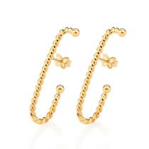 Brincos banhado ouro 3x 24k 18k e 22k femininos ear hook rommanel aro torcido 526794 Brincos banhado ouro 3x 24k 18k e 22k femininos ear hook rommanel aro torcido 526794