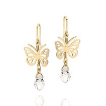 Brincos banhado ouro 3x 24k 18k e 22k femininos grandes borboleta rommanel gancho cristal gota 524096 Brincos banhado ouro 3x 24k 18k e 22k femininos grandes borboleta rommanel gancho cristal gota 524096