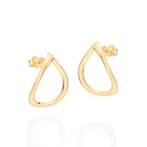 Brincos banhado ouro 3x 24k 18k e 22k femininos grandes gota rommanel vazado 527181