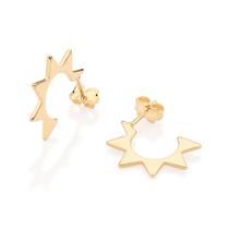 Brincos banhado ouro 3x 24k 18k e 22k femininos meia argola pequenos rommanel sol 527173 Brincos banhado ouro 3x 24k 18k e 22k femininos meia argola pequenos rommanel sol 527173