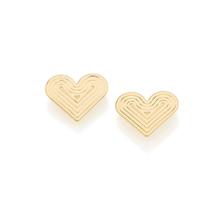 Brincos banhado ouro 3x 24k 18k e 22k femininos pequenos coração rommanel 525836 Brincos banhado ouro 3x 24k 18k e 22k femininos pequenos coração rommanel 525836