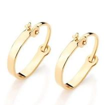 Brincos banhado ouro 3x 24k 18k e 22k ou prata 925 femininos infantil bebe recem nascido argola pequena segundo furo rommanel lisa 520293 320336