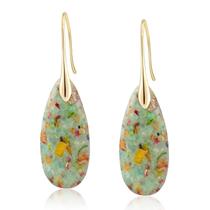 Brincos BOBOXZSZD Natural Healing Stone Fishhoop Dangle