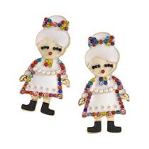 Brincos Boho com Strass para Mulheres - Presente de Natal Personalizado