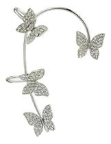 Brincos Borboleta Zircão Strass 1 Unid Clipes K-pop Ear Cuff - Brincos Borboleta Zircão Strass 1 Unid Clipes K-pop Ear Cuff -