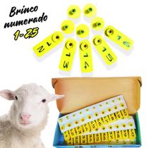 Brincos Bovitec Numerado 1-25 Tag Caprino Ovino Carneiro Ovelha Dorper