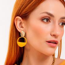 Brincos Branco E Dourado Circulo Delicado Feminino Festa L Brincos Branco E Dourado Circulo Delicado Feminino Festa L