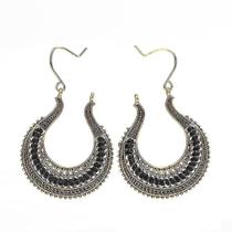 Brincos brincos semi-redondos de liga tecida rosqueada à mão para uso diário