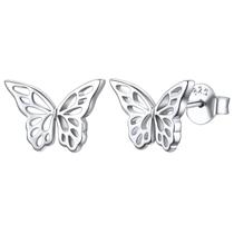 Brincos ChicSilver Butterfly 925 Sterling Silver Small Studs
