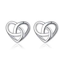 Brincos ChicSilver Love Knot em prata esterlina 925 para mulheres